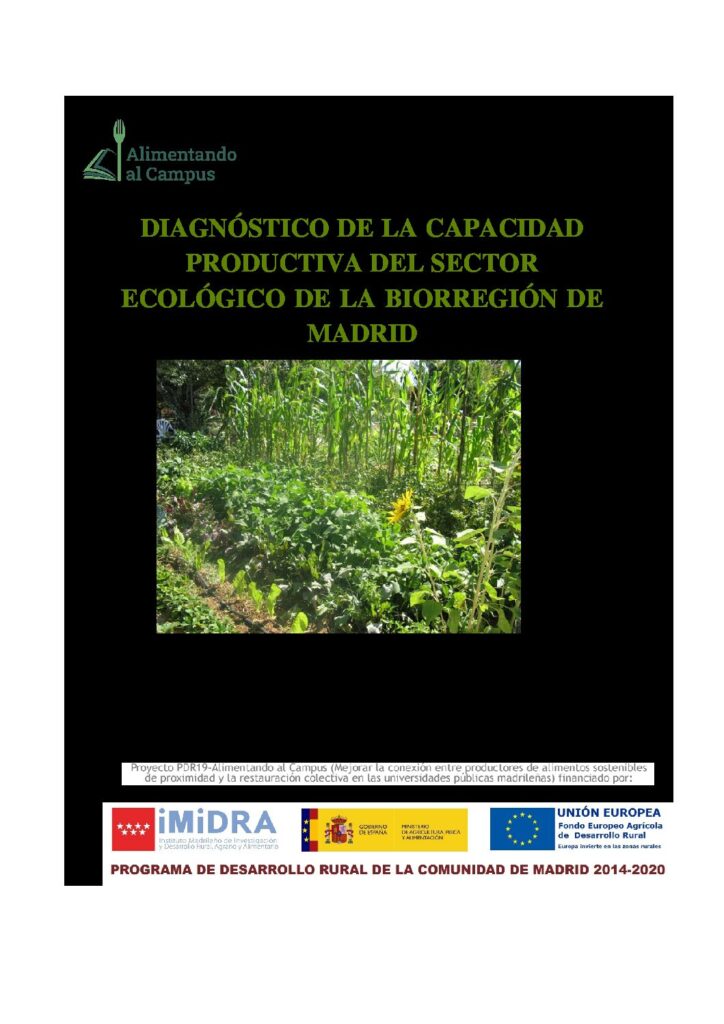 Portada del Diagnóstico de la capacidad productiva del sector ecológico de la biorregión de Madrid